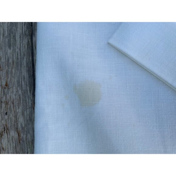 Vintage 1950s Cotton Tablecloth Napkin Set Embroidered Butterfly - Picture 4 of 15